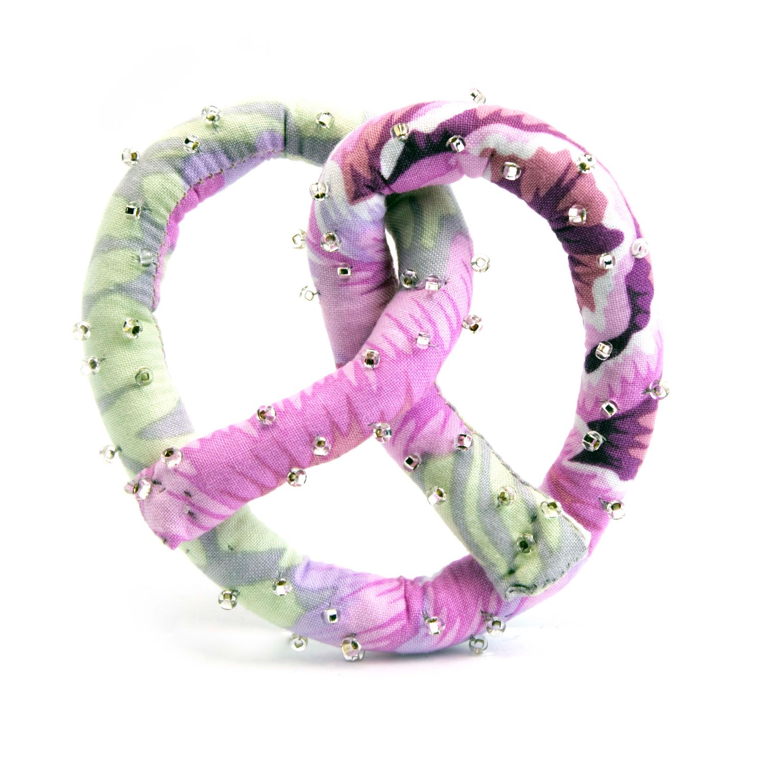 Soft Spring Colors Pretzel, soft sculpture HIRC237