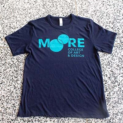 Moore Tee: Navy/Turquoise