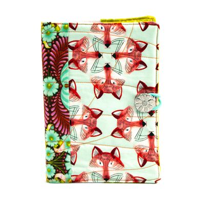 Red Fox , quilt covered journal HIRC295