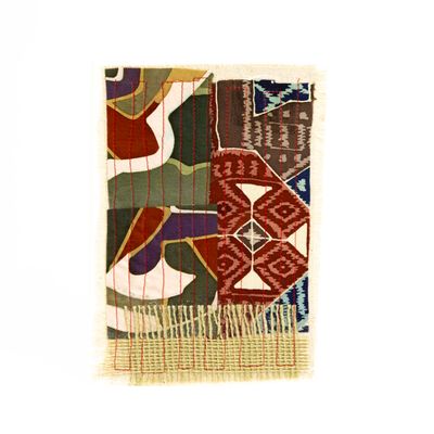 Silk Patterns: Autunmal Quilt, textile collage card HIRC278