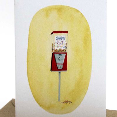 Confetti Machine, tiny holiday card SUNH097