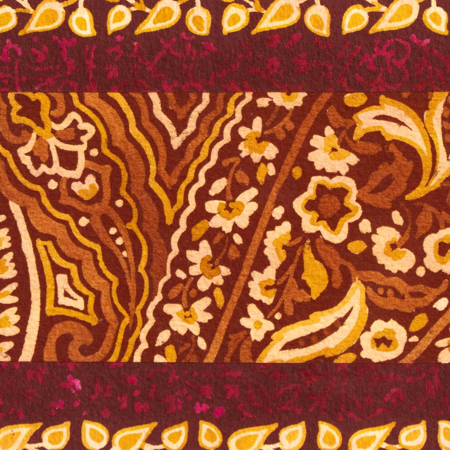 Earth Tone Paisley with Stripe, card FOWB131