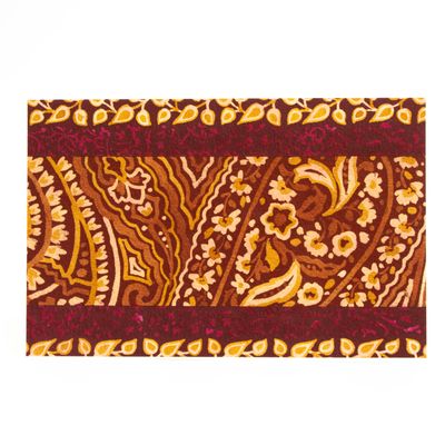 Earth Tone Paisley with Stripe, card FOWB131