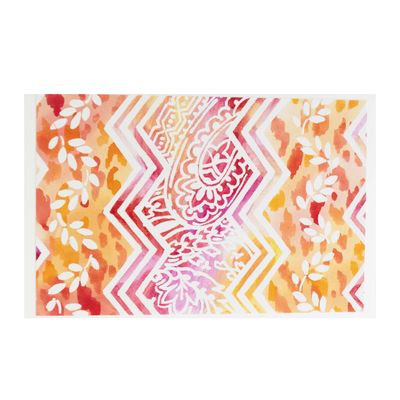 Paisley in Orange Zig Zag, card FOWB139