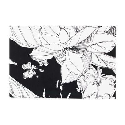 Flower Sketch in Black and White, card FOWB149