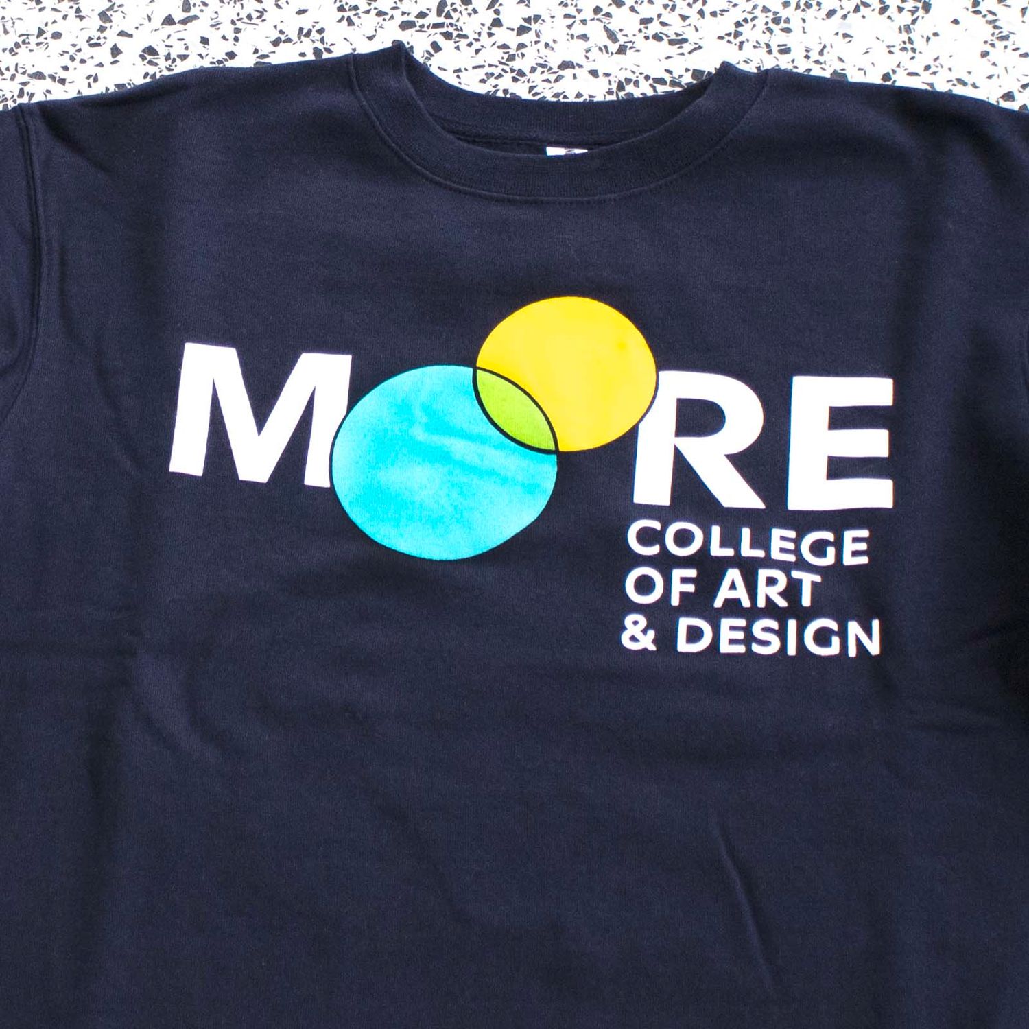 Moore Navy Crewneck: Full Color Logo