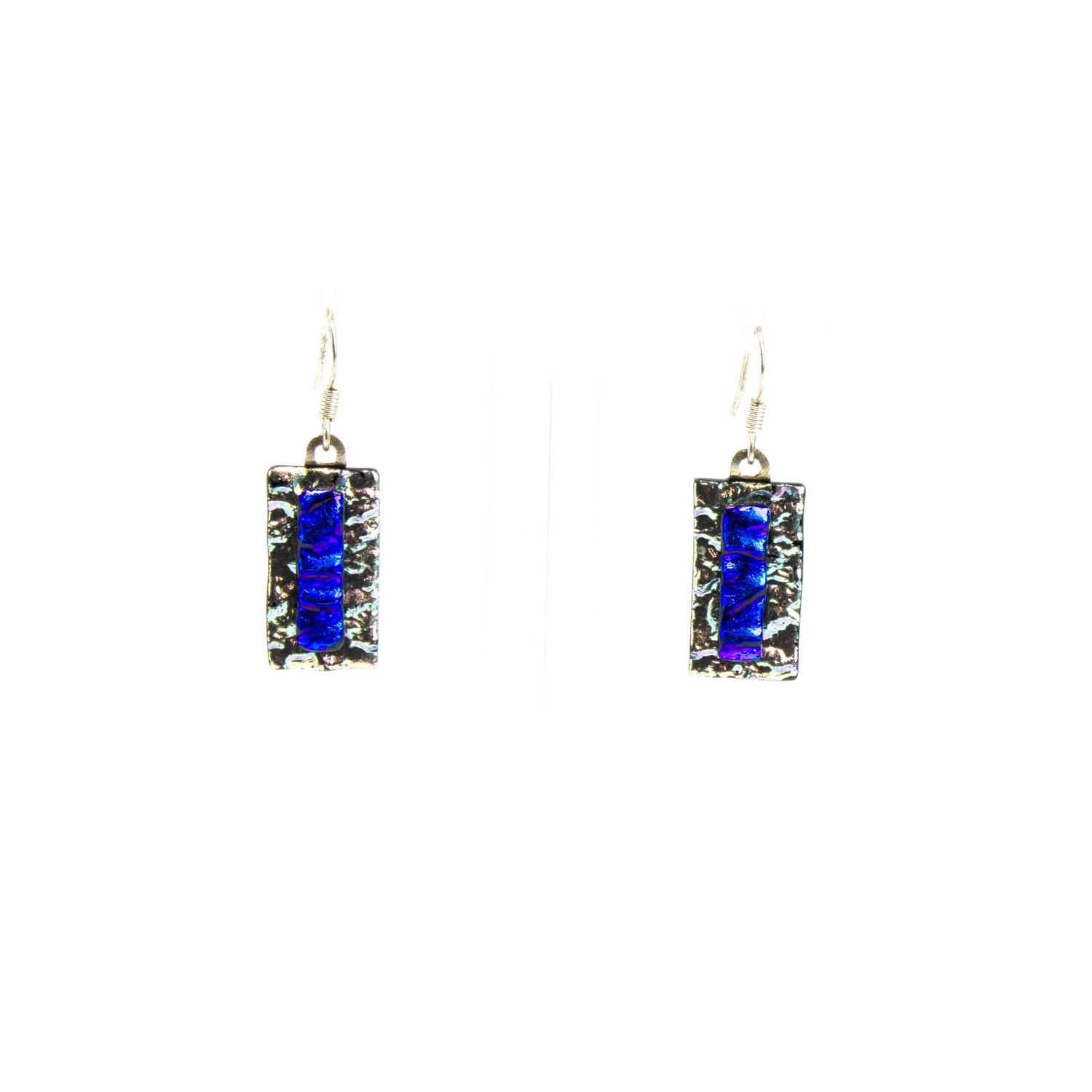 Blue Black on Texture, earrings VINK912