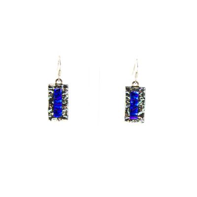 Blue Black on Texture, earrings VINK912