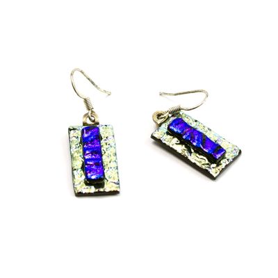 Blue Black on Texture, earrings VINK912