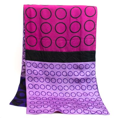 Magenta, Purple, Black, silk charmeuse LOHH1926