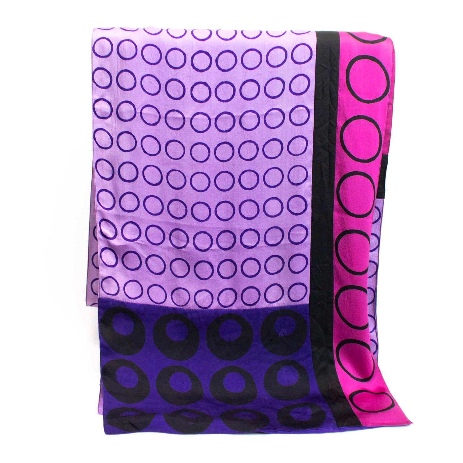Magenta, Purple, Black, silk charmeuse LOHH1926
