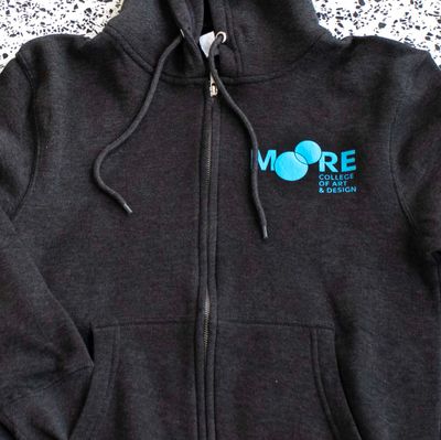 Moore Zip-Up Hood: Charcoal