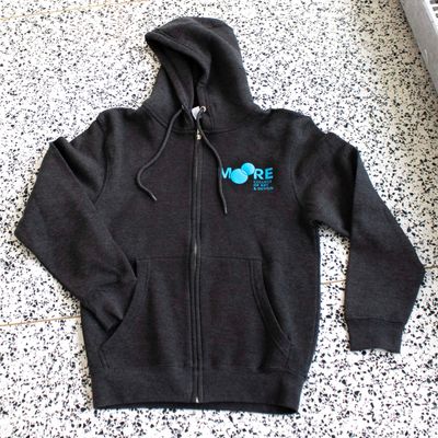 Moore Zip-Up Hood: Charcoal
