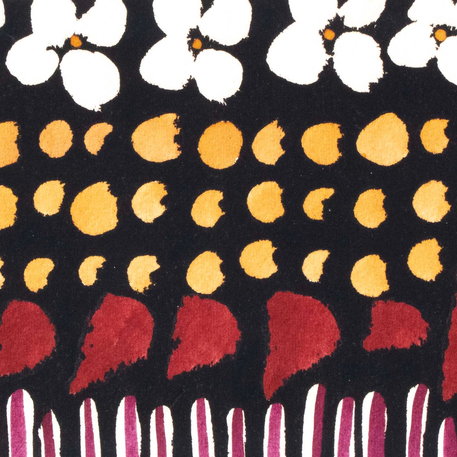 Cream Posies with Dots, card FOWB160