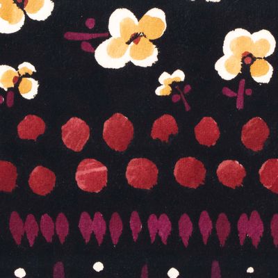 Red Dot with Cream Posies, card FOWB159