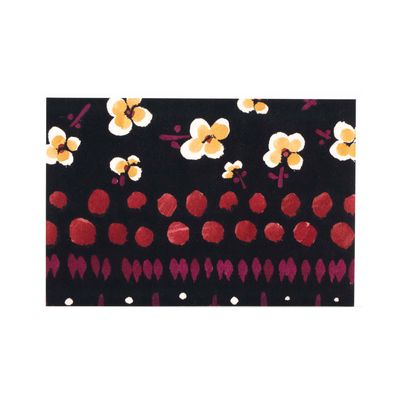 Red Dot with Cream Posies, card FOWB159
