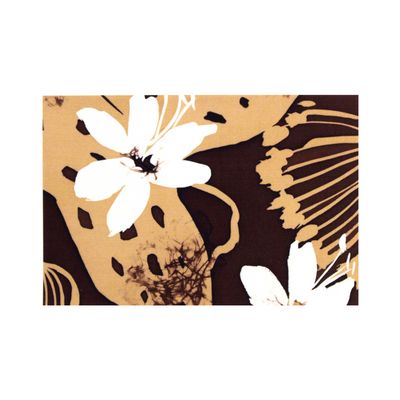 Cocoa and White Flowers, card FOWB169