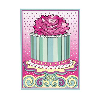 Pink Hat Box Cake, card MILE149