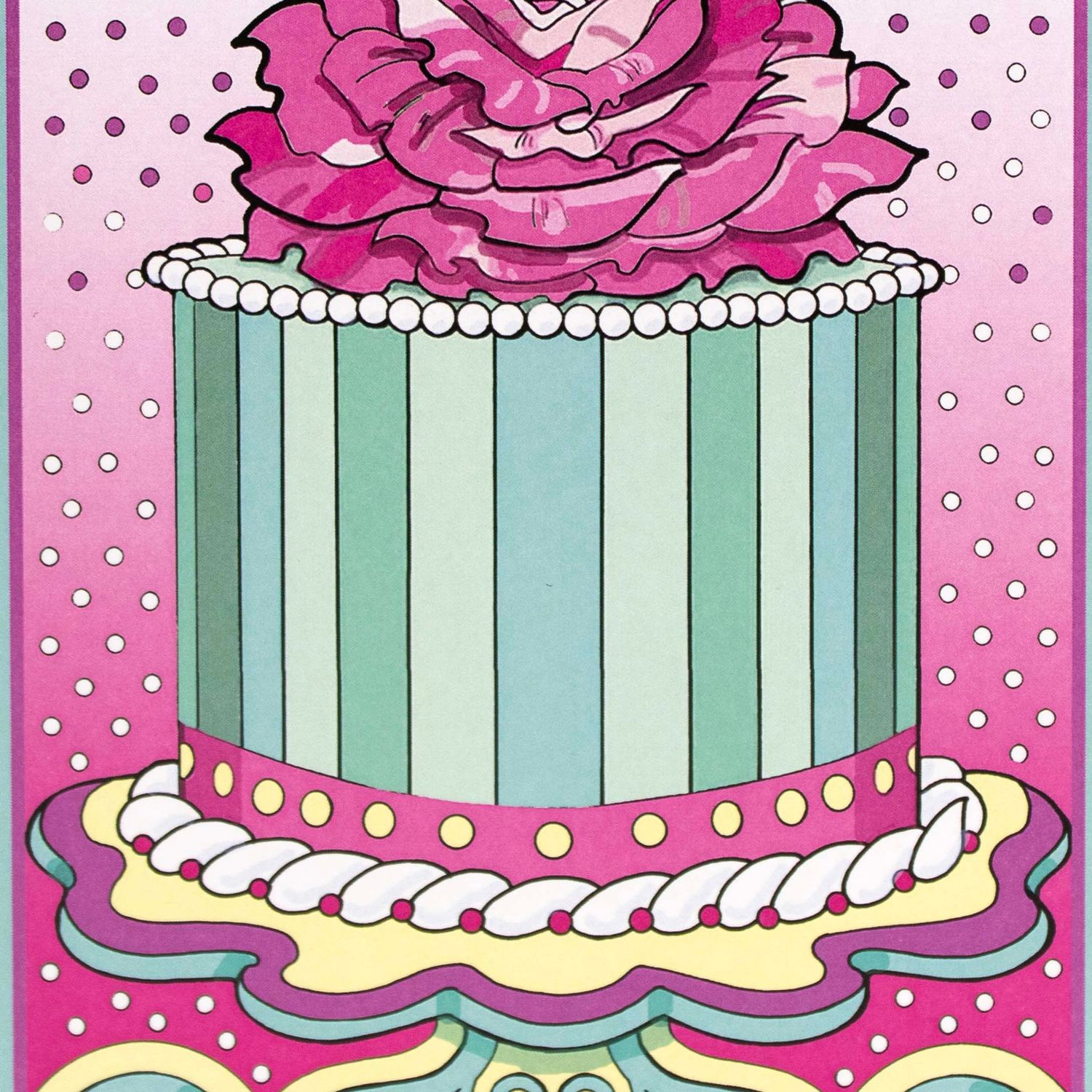 Pink Hat Box Cake, card MILE149