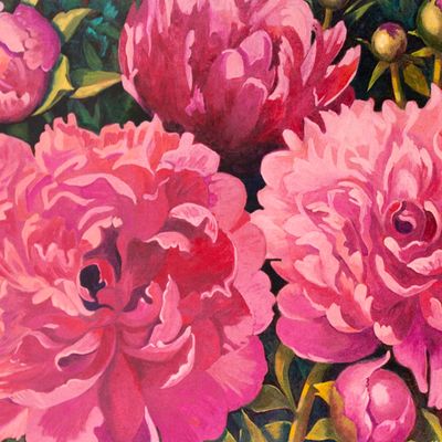 Pink Peonies, card MILE141