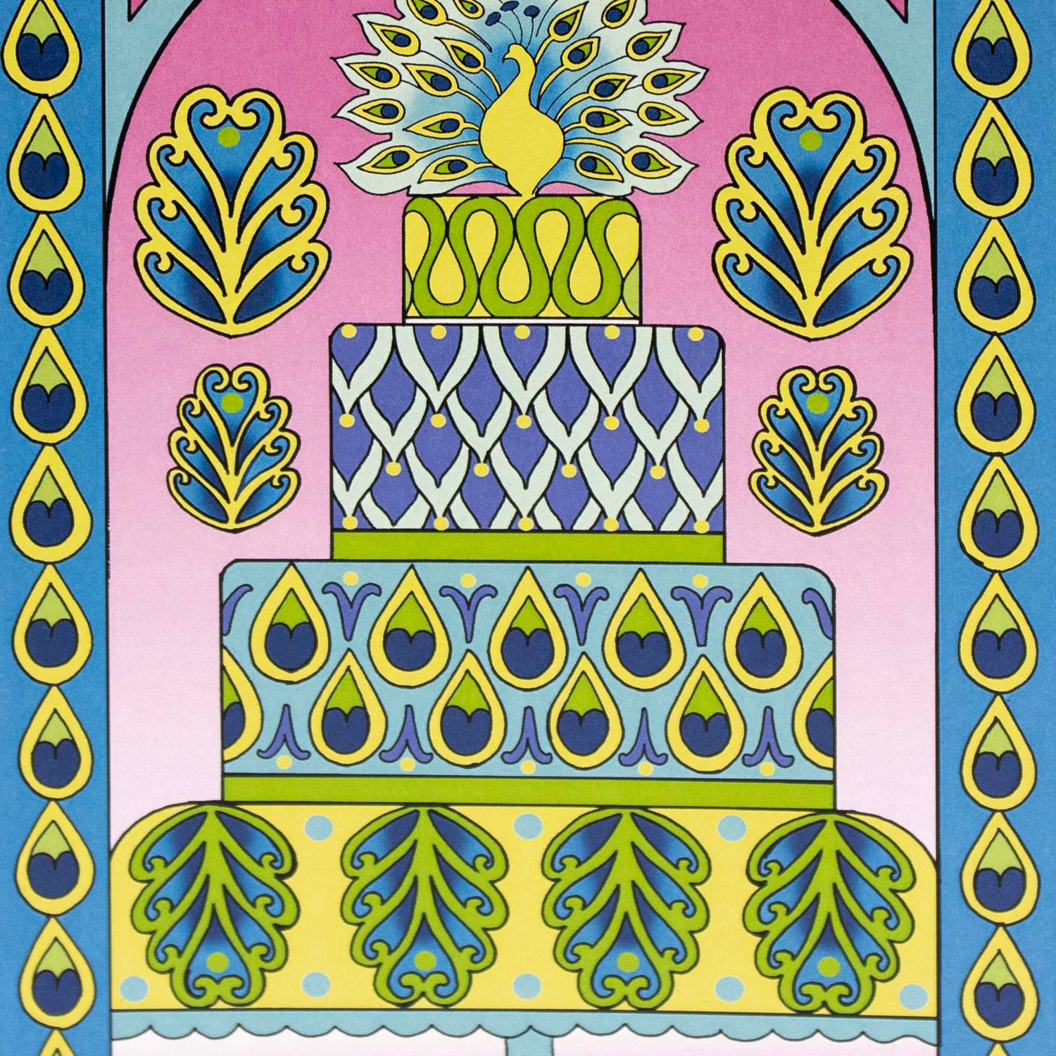 Peacock Cake, card MILE148