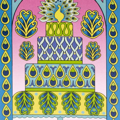 Peacock Cake, card MILE148