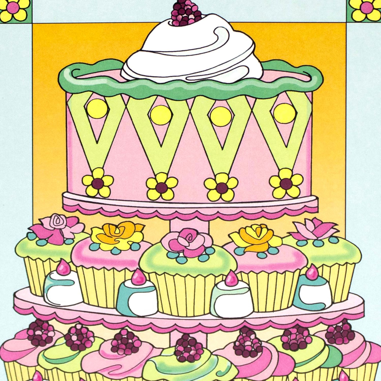 Cupcake Tiered Cake, card MILE142