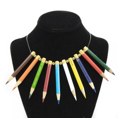 Colored Pencils with White Pencil, necklace DHOJ053