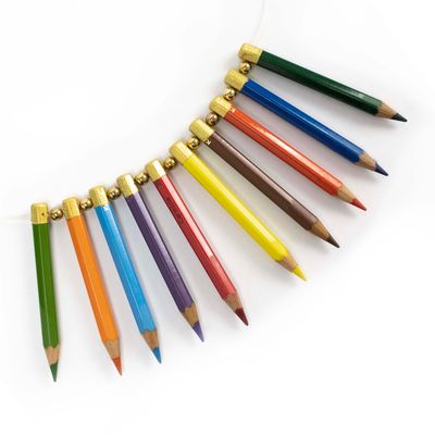 Colored Pencils with Color Names, necklace DHOJ054