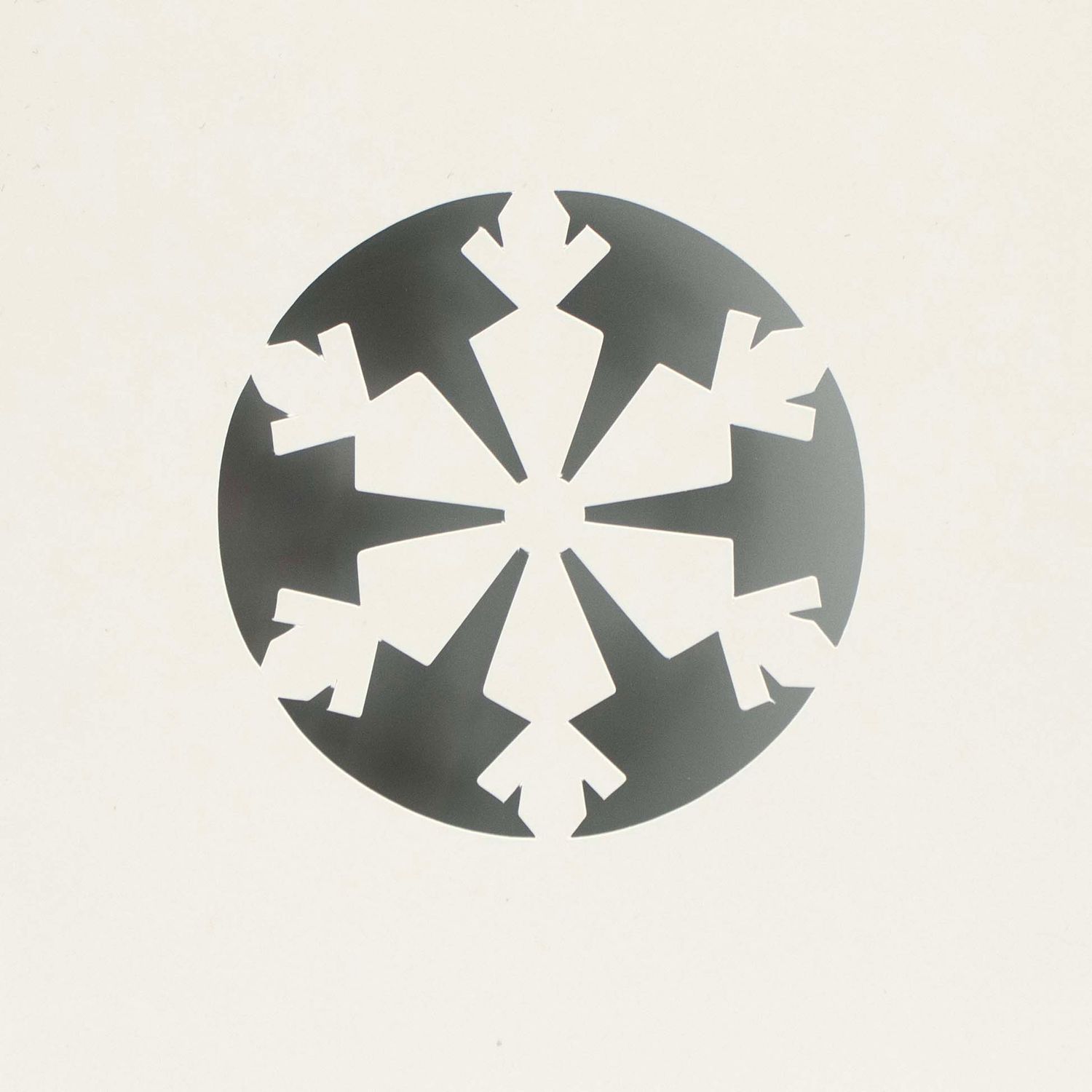 White Snowflake Silhouette, card LARD014