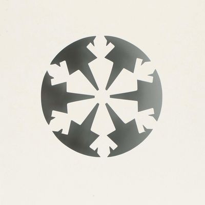 White Snowflake Silhouette, card LARD014