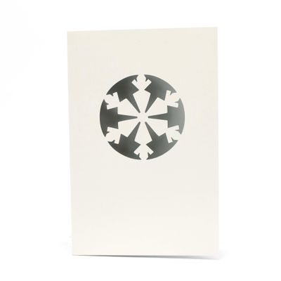 White Snowflake Silhouette, card LARD014