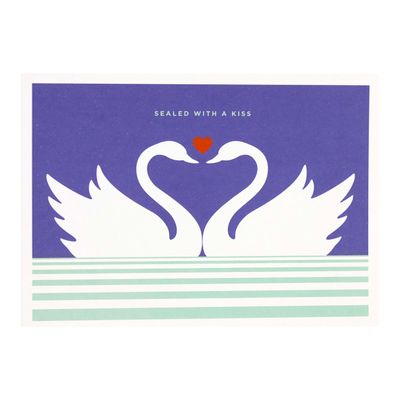 Sealed With A Kiss Swans, card LARD006