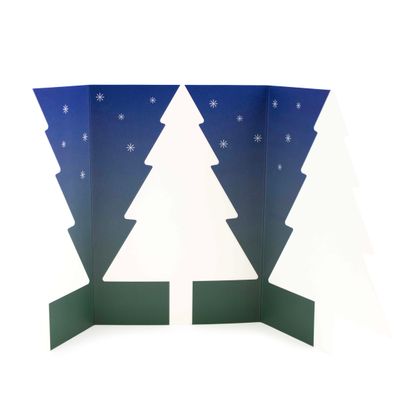 White Christmas Tree Silhouette, card LARD013