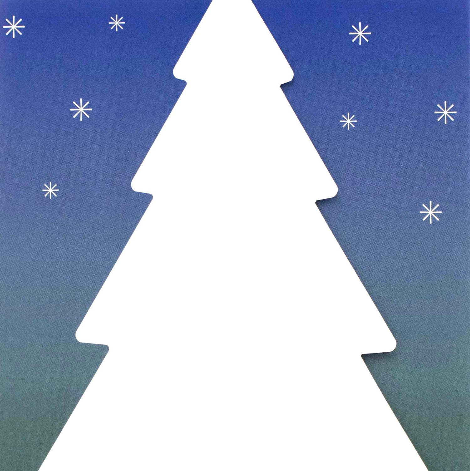 White Christmas Tree Silhouette, card LARD013