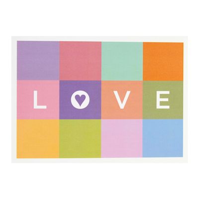 Rainbow Love Squares, card LARD010