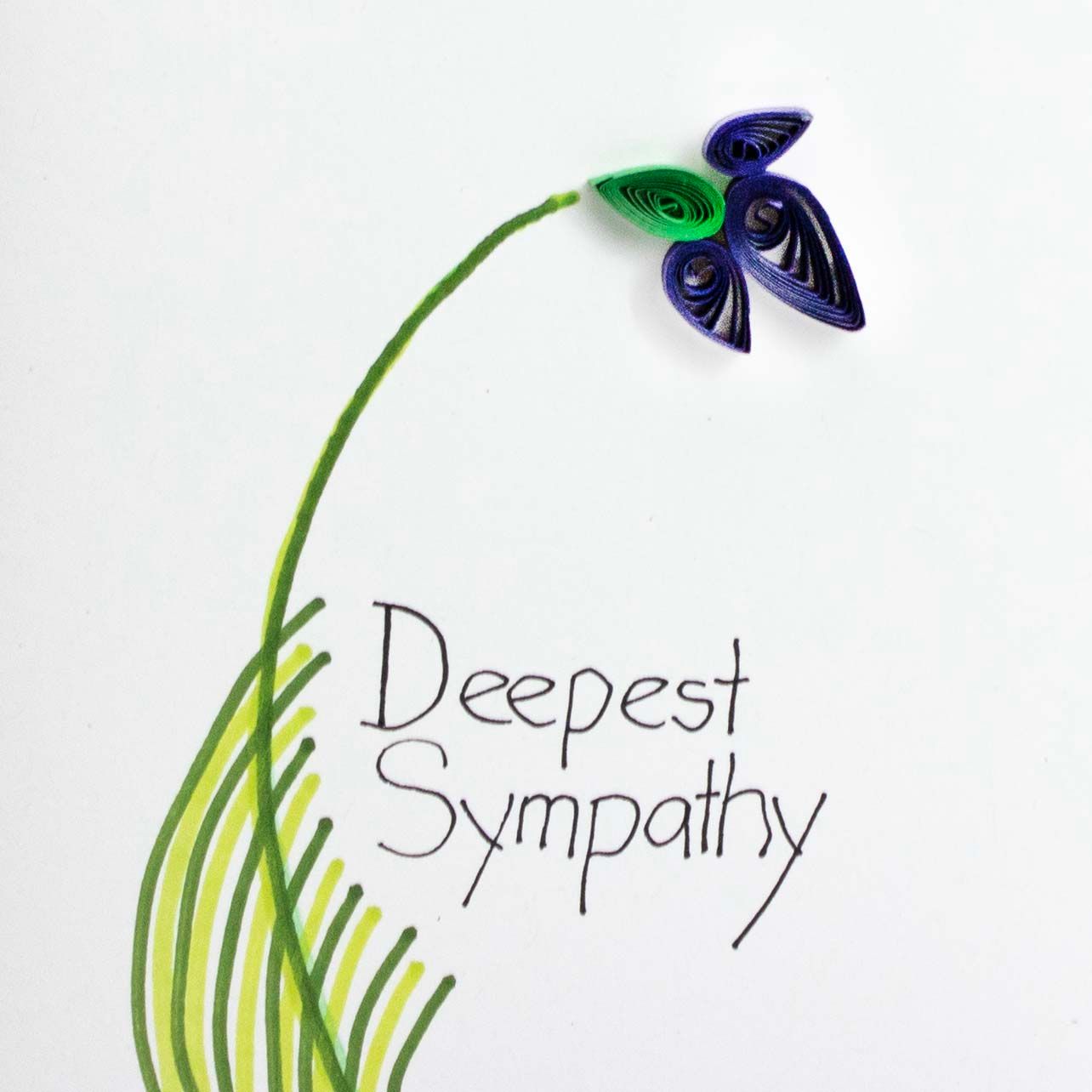 Deepest Sympathy, paper quill card CONG1080