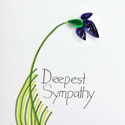 Deepest Sympathy, paper quill card CONG1080