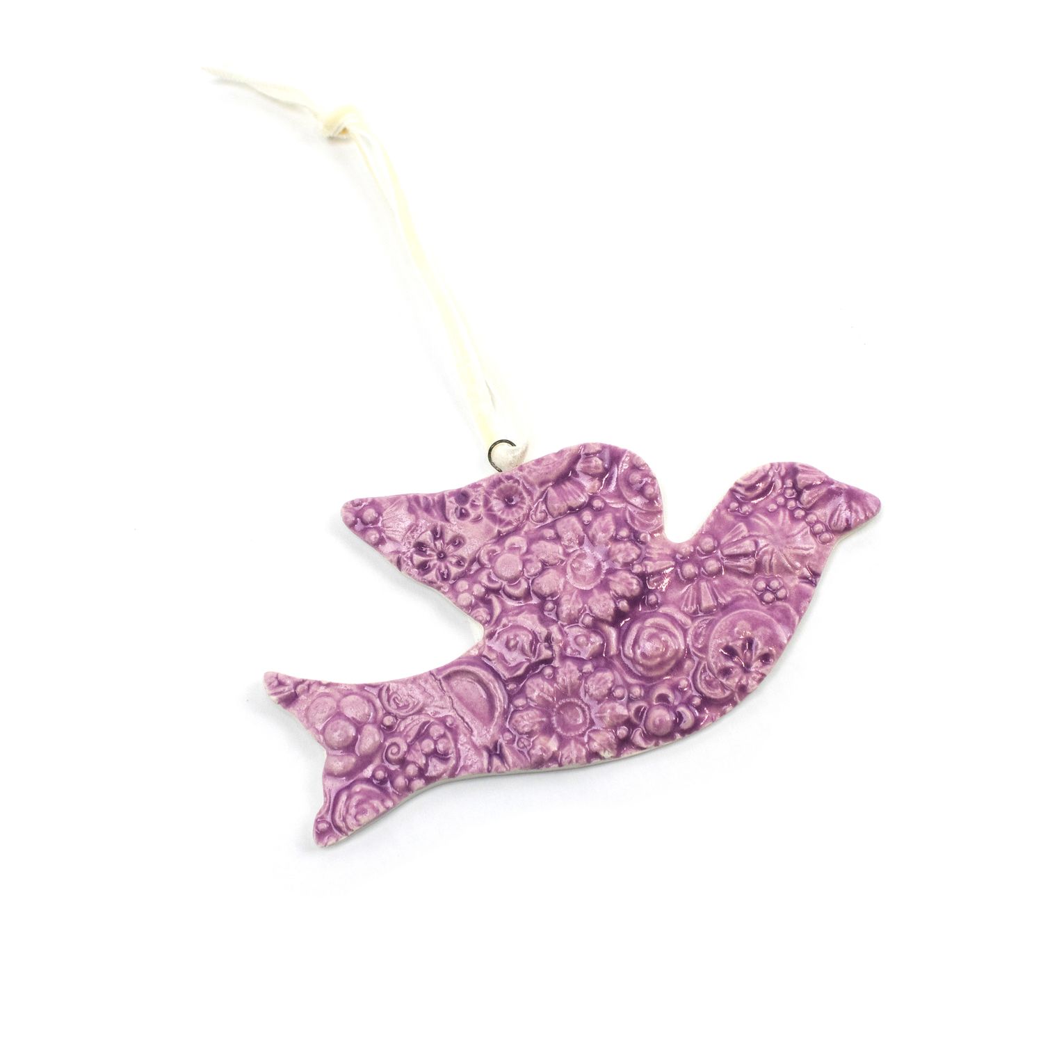 Dove Ornament: Lilac, ceramic BURR206