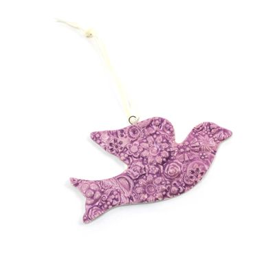 Dove Ornament: Lilac, ceramic BURR206