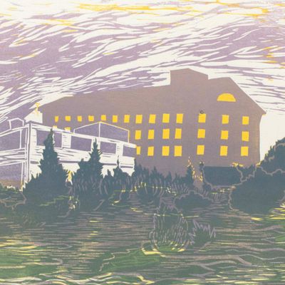 Quickly Now, Before It Disappears, reductive block print IMPL157