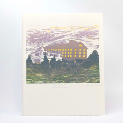 Quickly Now, Before It Disappears, reductive block print IMPL157
