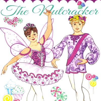 Nutcracker: The Sugar Plum Fairy &amp; Her Partner, holiday card MILE161