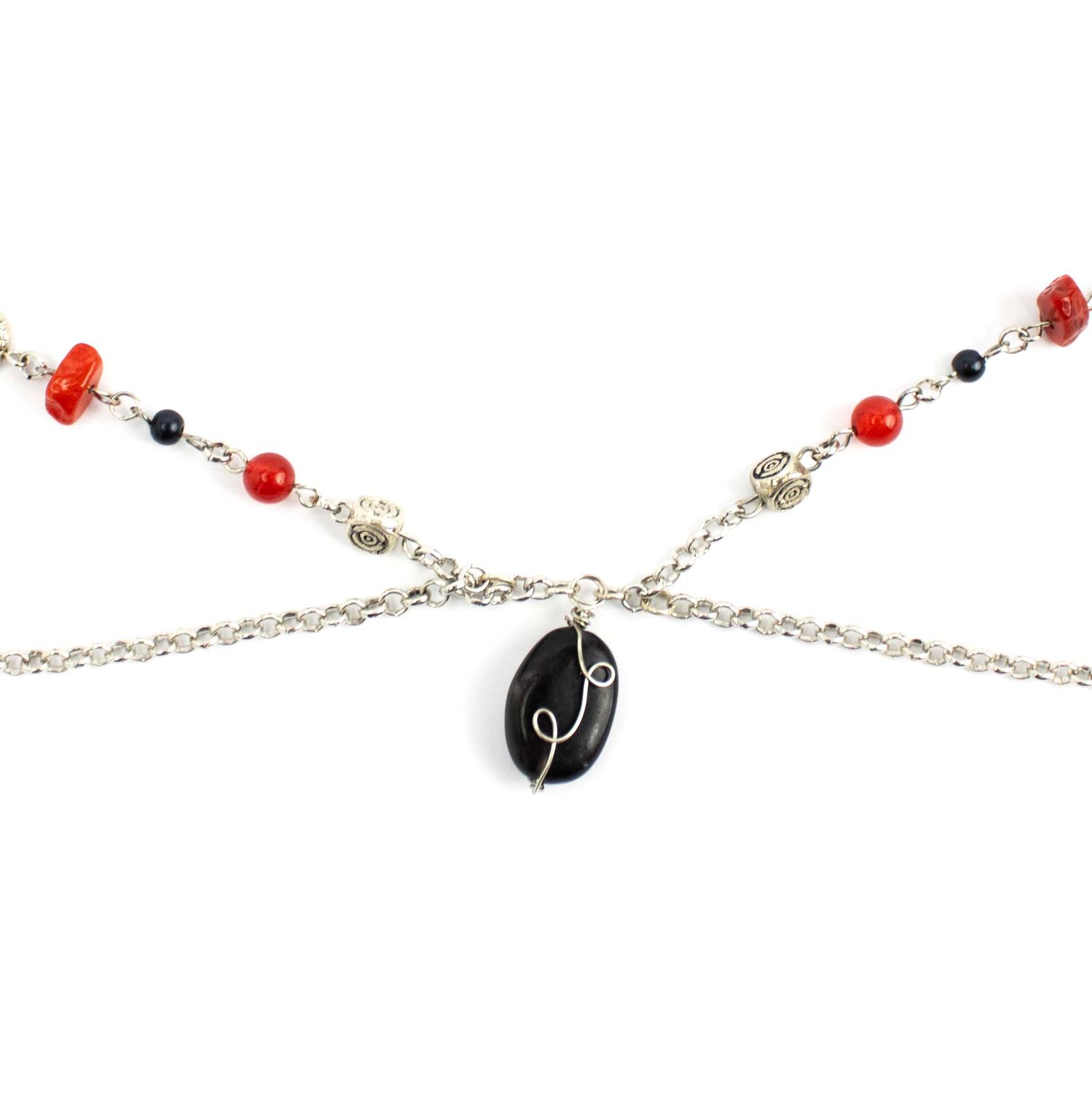 Black &amp; Red, necklace RILM114