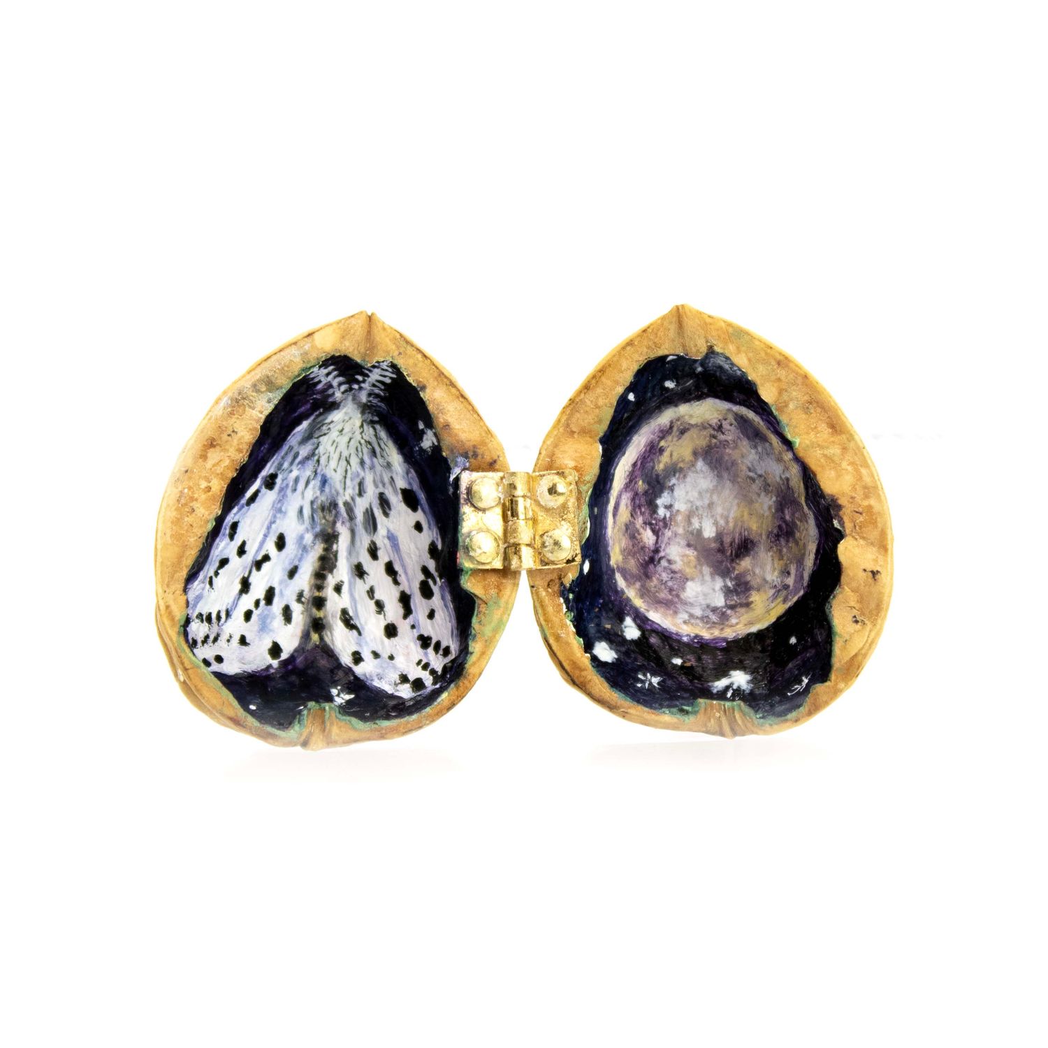 Moth Moon, walnut painting GERS24