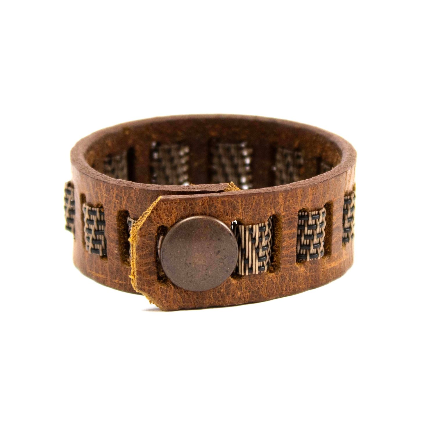 Brown Woven, wide bracelet CASK262
