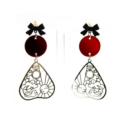 Planchette with Red Mirror, earrings LAPR704