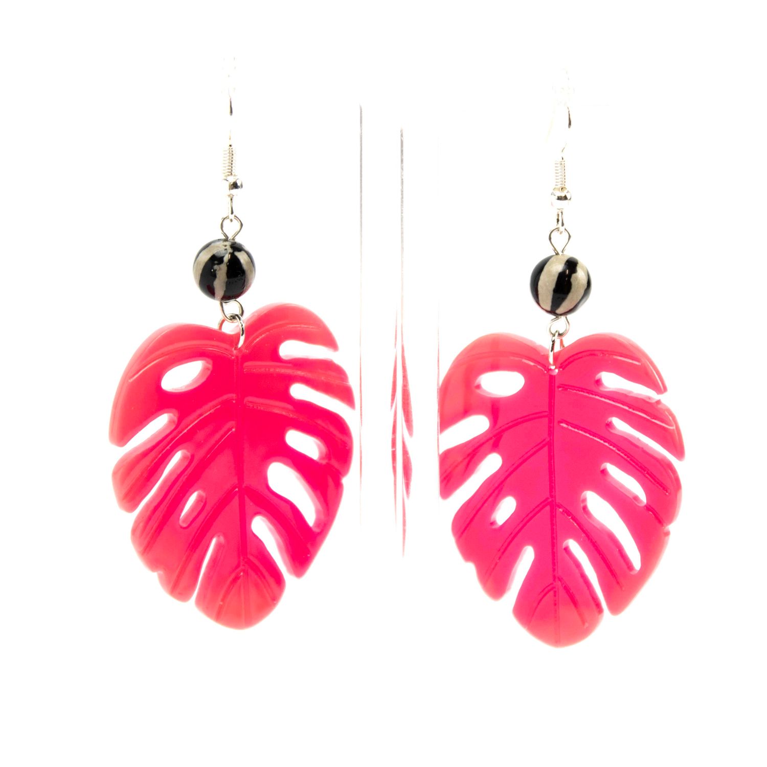Pink Palm, earrings LAPR698