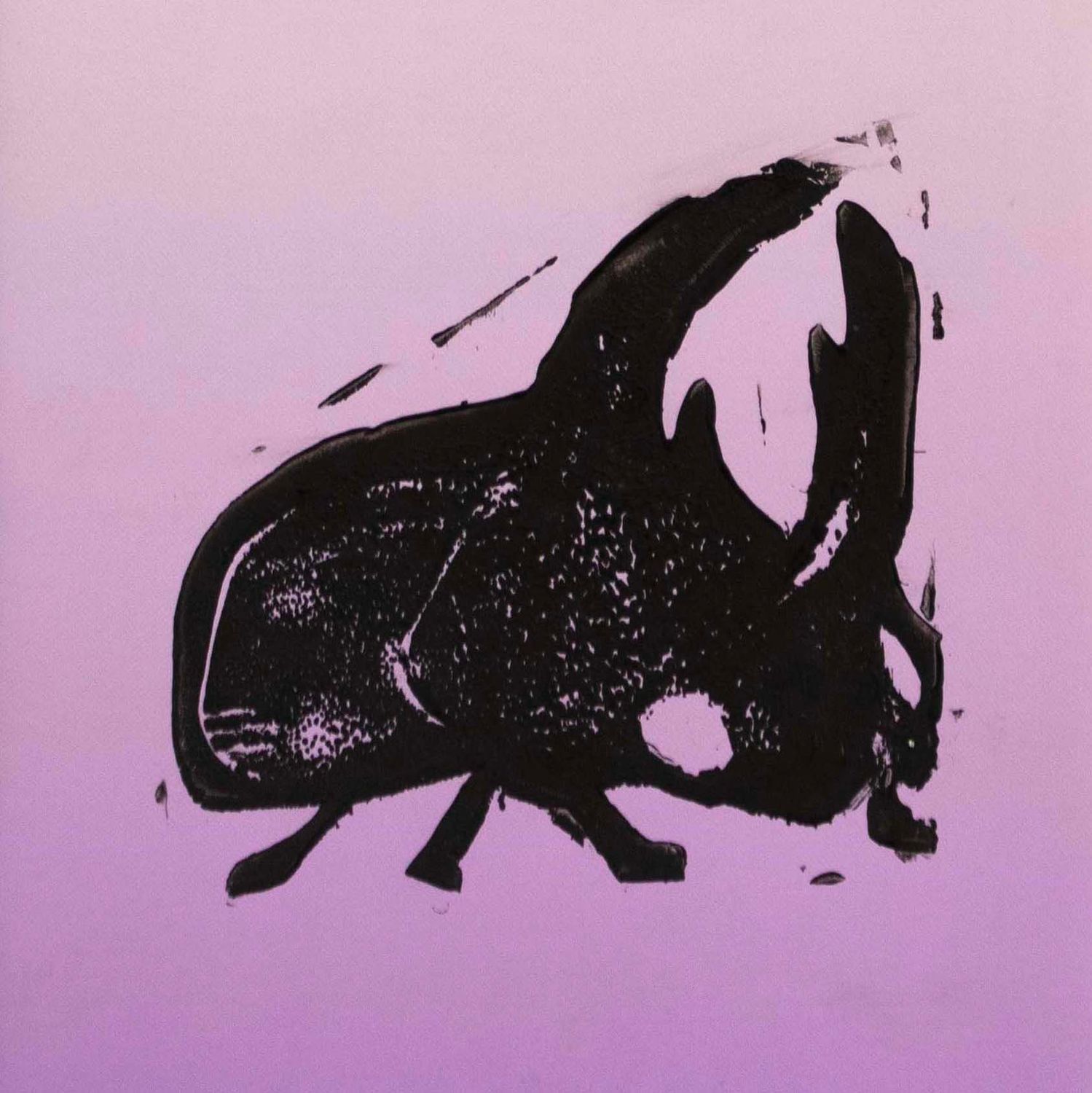 Horned Beetle on Purple, journal LAPR691