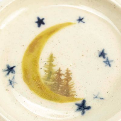 Moon, ceramic dish WOOD44